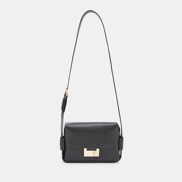 AllSaints Zoe Leather Crossbody Bag in Black