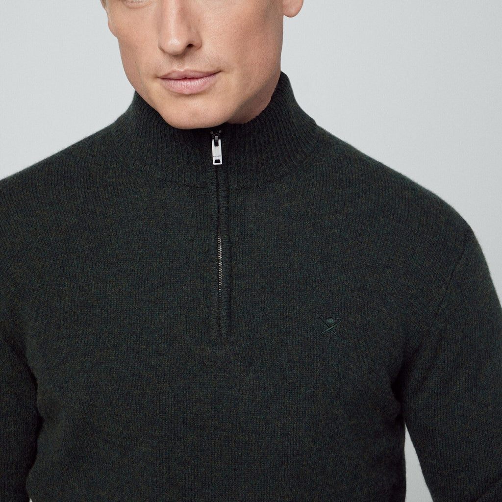 Hackett lambswool sale half zip jumper