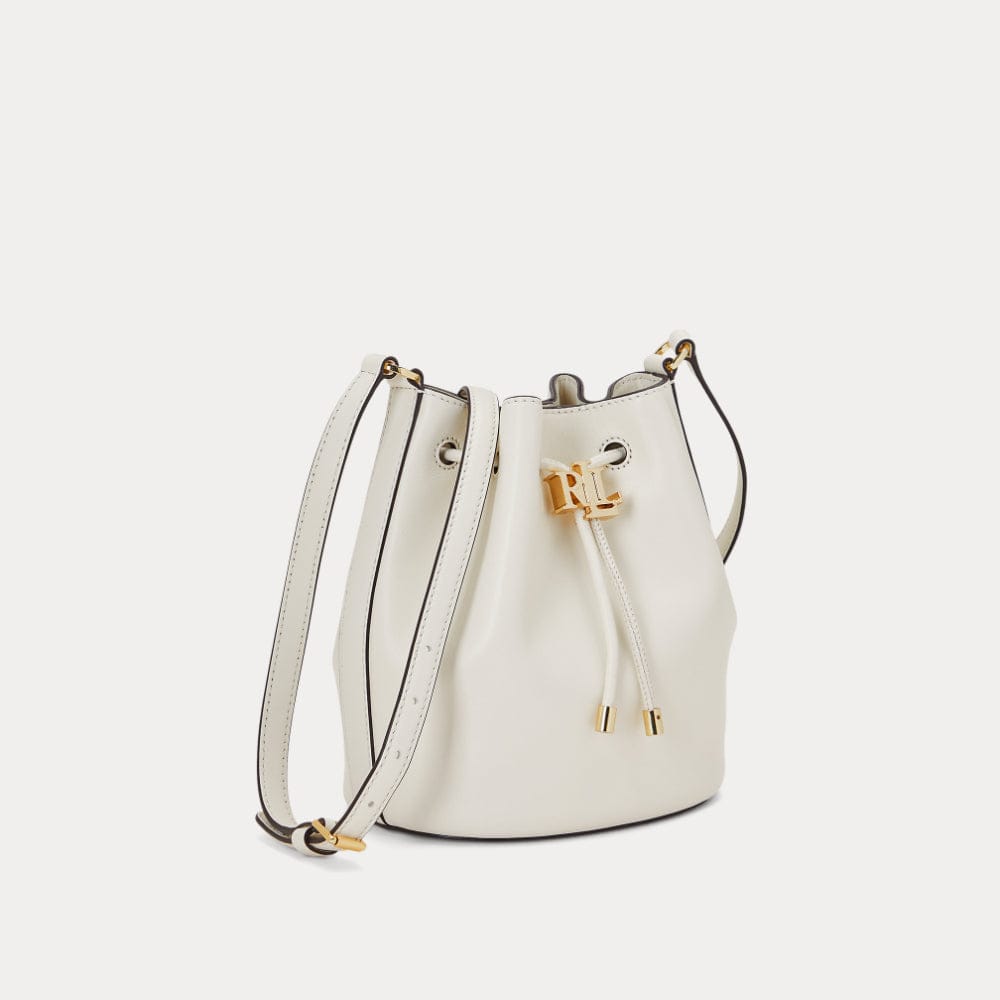 Lauren ralph lauren mini leather drawstring bucket bag online