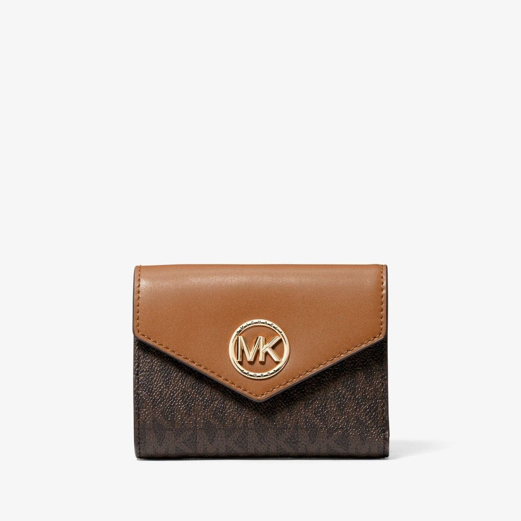 Michael Kors Carmen Medium Envelope Tri-Fold Logo Closure Wallet