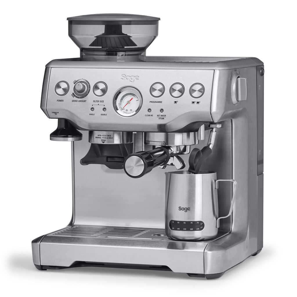 sage appliances ses875 espresso machine 18 8 brushed stainless steel