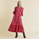 Albaray Red Mix Print Dress Red