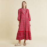 Albaray Red Mix Print Dress Red