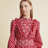 Albaray Red Mix Print Dress Red