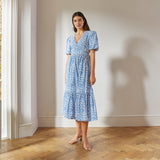 Albaray Rose bud Wrap Dress Blue