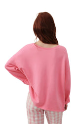 American Vintage Hapylife Long Sleeve Sweater in Vintage Bubblegum