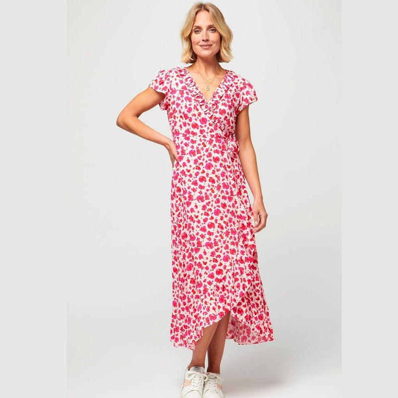 Aspiga Demi Wrap Dress Cheetah Pink