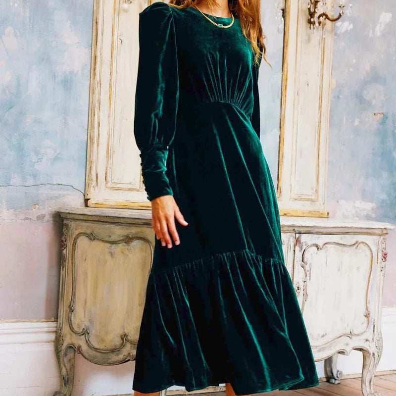 Aspiga Esmee Velvet Dress in Green