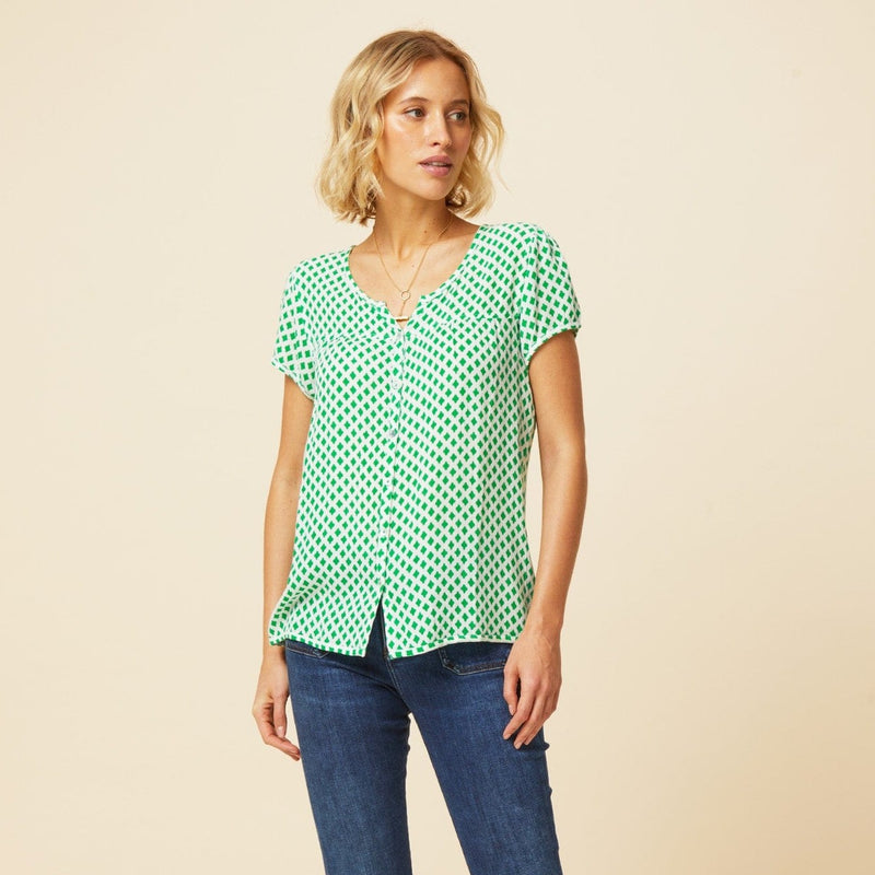 Aspiga Lisbon Shirt in Small Diamond Green