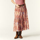 Ba&sh Clarie Flowing Midi Skirt in Pink