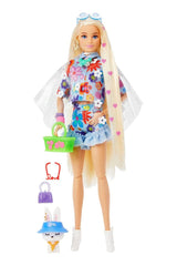 Barbie Multicolour Extra Doll Flower Power And Pet