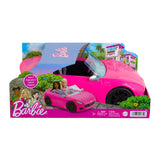 Barbie Pink Convertible Vehicle Toy with Rolling Wheels