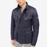 Barbour International Tourer Ariel Polar Quilted Jacket In Navy