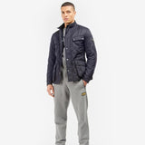 Barbour International Tourer Ariel Polar Quilted Jacket In Navy