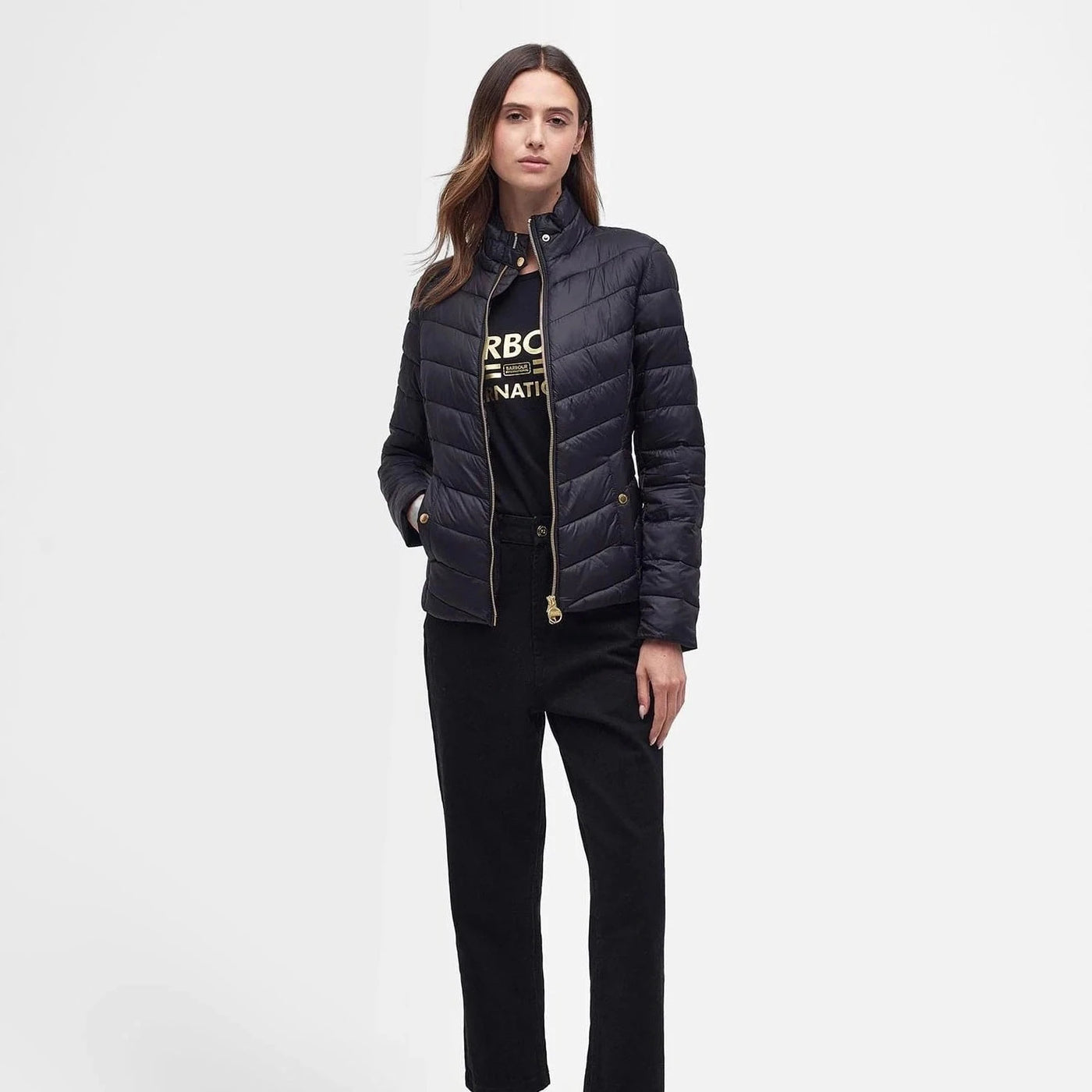 Barbour aubern jacket black on sale