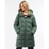 Barbour Avondale Women's Quilted Teddy Lined Hoodalchemy Green Jacket