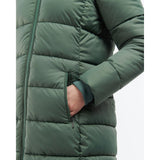 Barbour Avondale Women's Quilted Teddy Lined Hoodalchemy Green Jacket