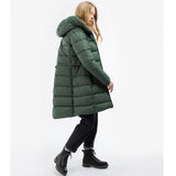 Barbour Avondale Women's Quilted Teddy Lined Hoodalchemy Green Jacket