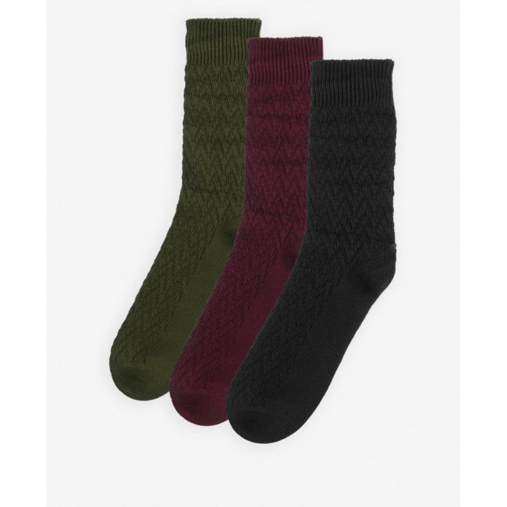 Barbour Cheswick Socks Gift Set in Black, Slate and Tartan