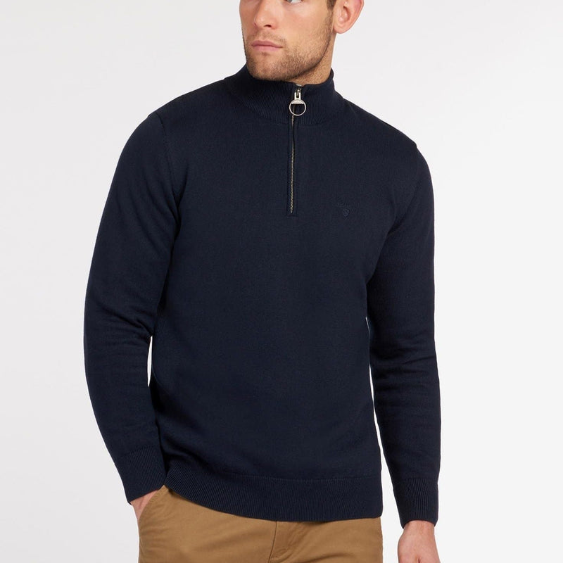 Barbour cotton best sale half zip sweater