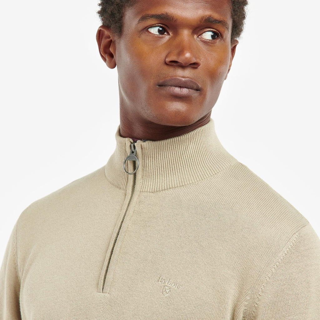 Barbour cotton half zip sweater best sale