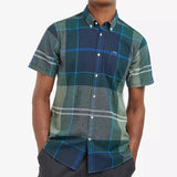 Barbour Douglas Short Sleeve Tartan Shirt, Kielder Blue Tartan