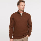 Barbour Essential Lambswool Half Zip Sweater In Sandstone