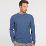 Barbour Essential Lambswool V-Neck Jumper In Blue