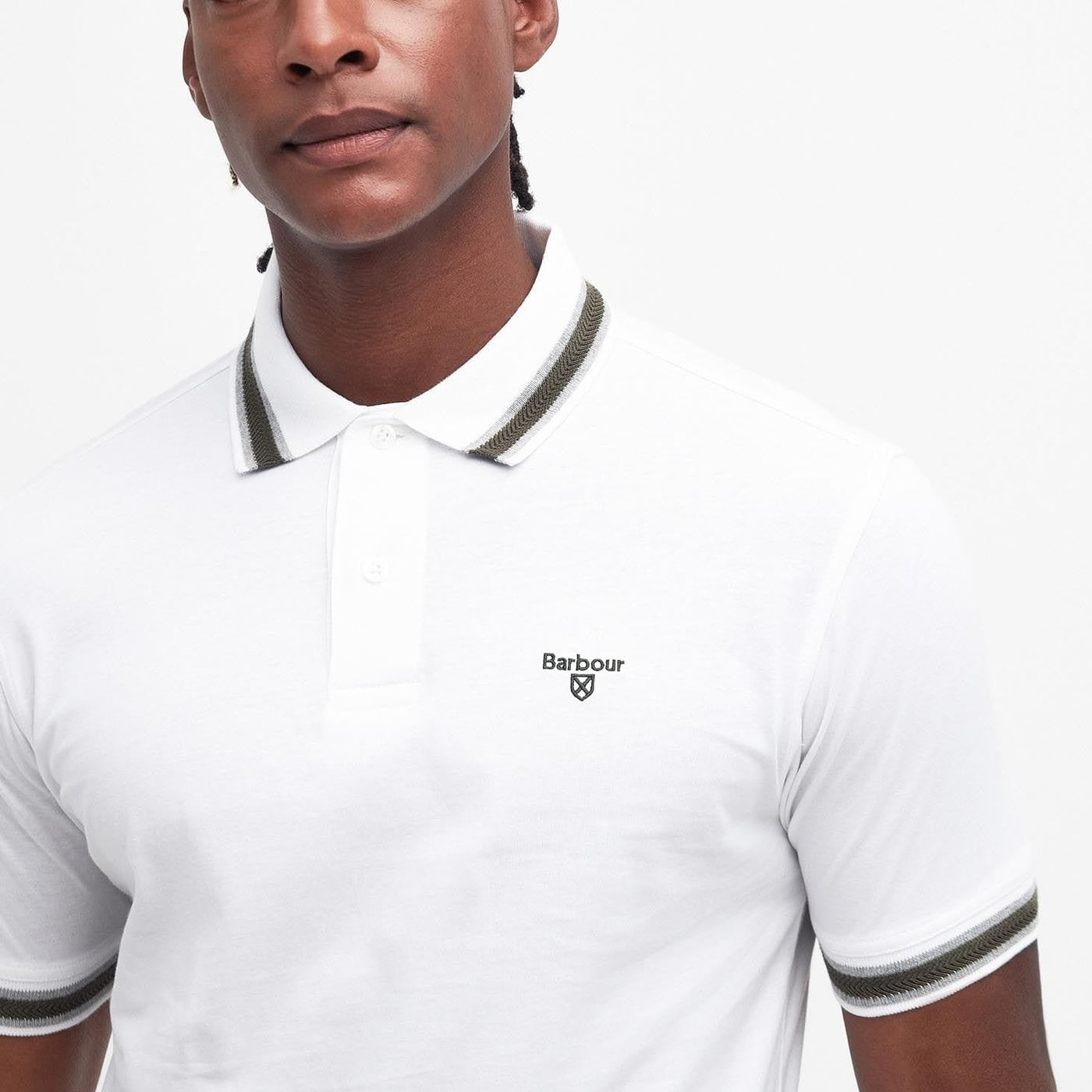 Barbour polo white sales