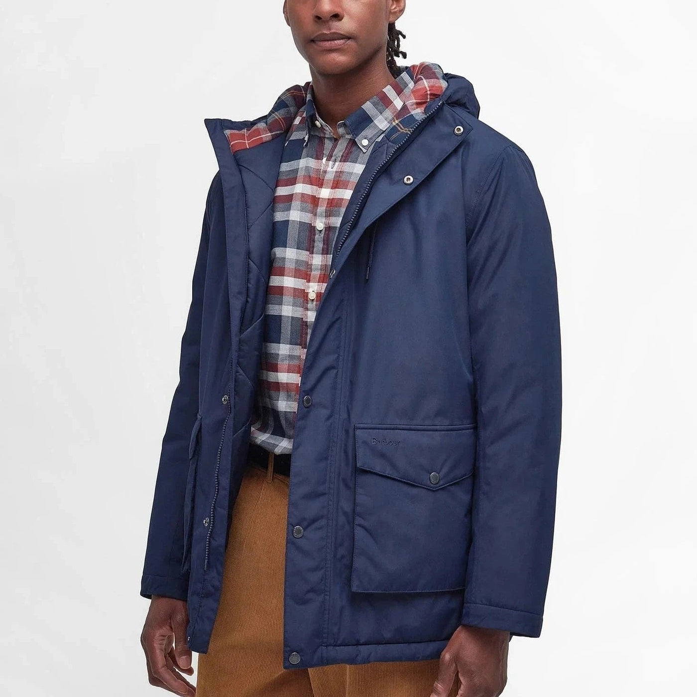 Barbour waterproof jacket navy online