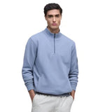 Barbour International Men's Ewan Half Zip Funnel Neck In Washed Blue