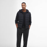 Barbour International Stanley Hooded Quilted Sweatshirt In Black