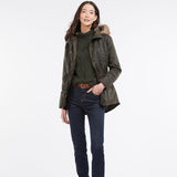 Barbour Kelsall Waxed Cotton Parka Jacket in Olive
