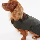 Barbour Large Shiny Wax Dog Coat In Olive