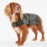 Barbour Large Shiny Wax Dog Coat In Olive