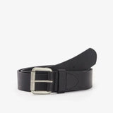 Barbour Matt Leather Belt Black