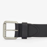 Barbour Matt Leather Belt Black