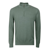 Barbour Men's Cotton Half Zip Knitted Jumper In Vintage Teal