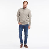 Barbour Patch Half Zip Sweater in Stone