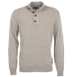 Barbour Patch Half Zip Sweater in Stone