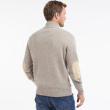 Barbour Patch Half Zip Sweater in Stone