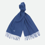 Barbour Plain Lambswool Scarf In True Navy