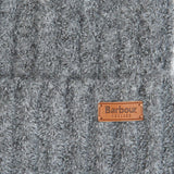 Barbour Saltburn Beanie And Tartan Scarf Set in Grey Rose