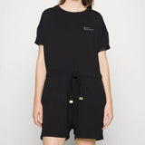 Barbour International Berlina Short Sleeve Jersey Playsuit - Black