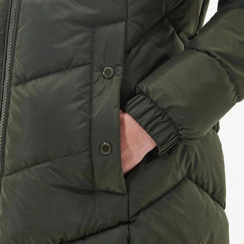 Barbour shipper quilted hot sale jacket green