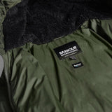 Barbour International Boston Longline Quilted Jacket in Green