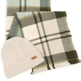 Barbour Pendle Beanie And Blair Scarf Gift Set Soft Mint