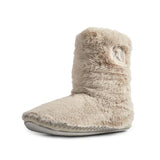 Bedroom Athletics Gisele 100% Recycled Faux Fur Rouched Slipper Boot in Trace Grey