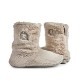 Bedroom Athletics Gisele 100% Recycled Faux Fur Rouched Slipper Boot in Trace Grey