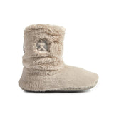 Bedroom Athletics Gisele 100% Recycled Faux Fur Rouched Slipper Boot in Trace Grey